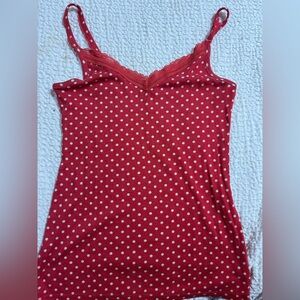 Medium Old Navy red polka dot tank top